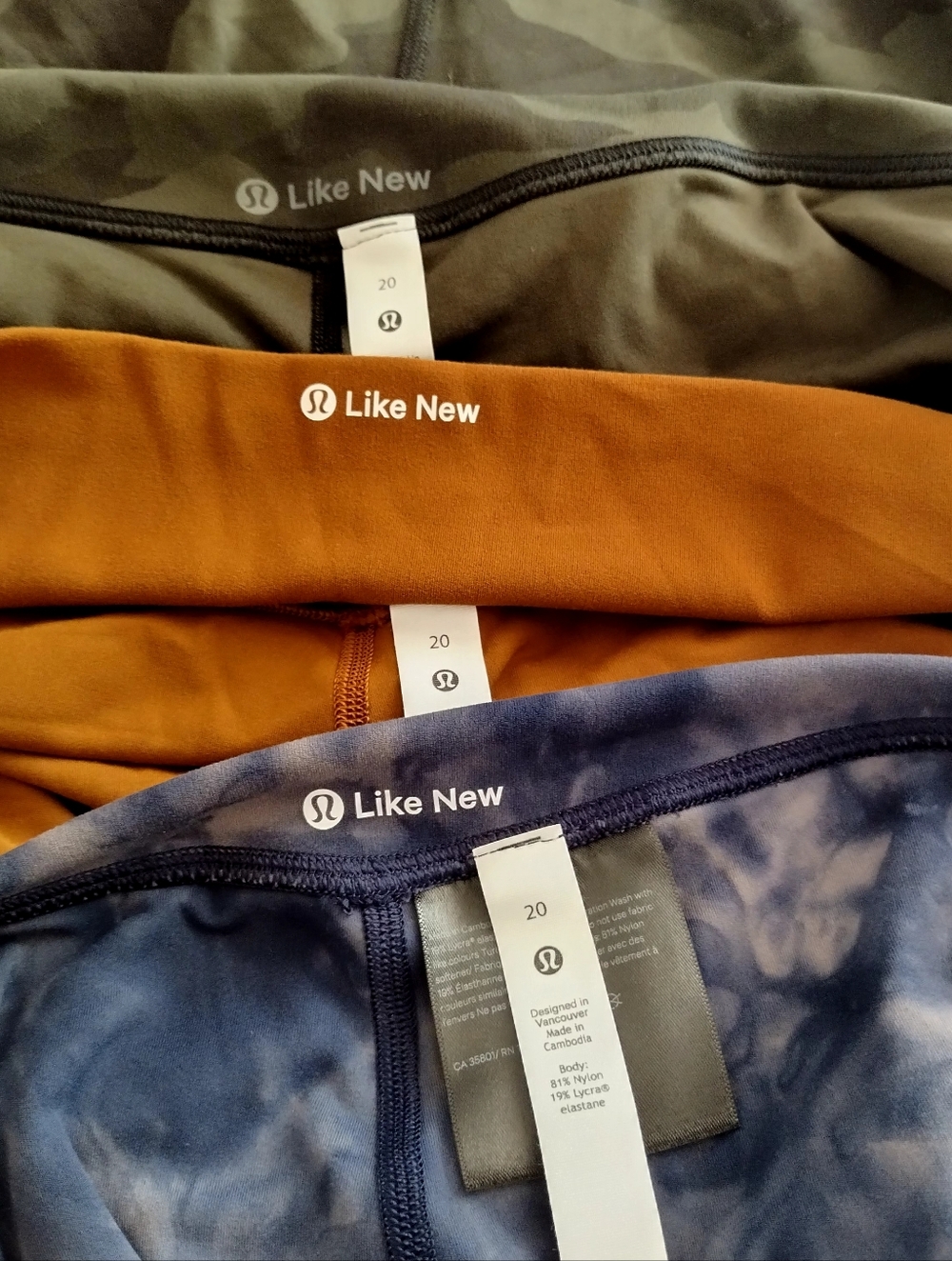 Lululemon Lot Of 3 Align High Rise Leggings Sz 20 - Picture 2 of 5
